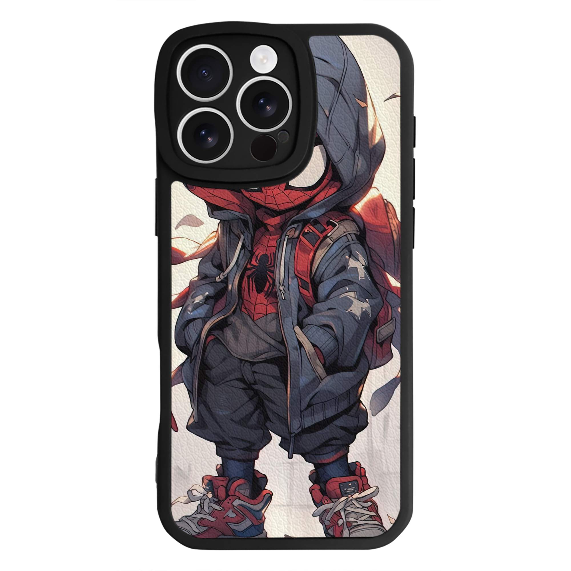 Spider Man スパイダーマン 【iPhone 16シリーズ対応】シリコンスマホケース（レザー調） 材質：シリコン
